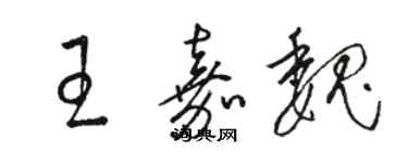 骆恒光王嘉魏草书个性签名怎么写