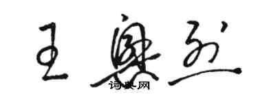 骆恒光王兴烈草书个性签名怎么写