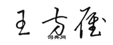 骆恒光王方雁草书个性签名怎么写