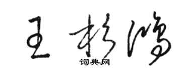 骆恒光王杉鸿草书个性签名怎么写