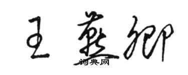 骆恒光王燕卿草书个性签名怎么写