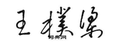 骆恒光王朴梁草书个性签名怎么写