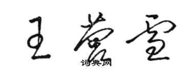 骆恒光王营雪草书个性签名怎么写