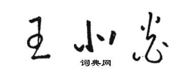 骆恒光王北炎草书个性签名怎么写