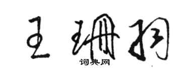 骆恒光王珊羽草书个性签名怎么写