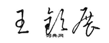 骆恒光王钦展草书个性签名怎么写