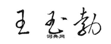 骆恒光王玉勃草书个性签名怎么写