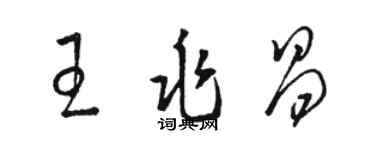 骆恒光王兆昌草书个性签名怎么写