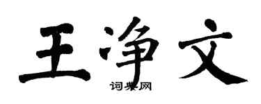 翁闿运王净文楷书个性签名怎么写