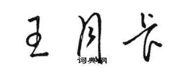 骆恒光王月卡草书个性签名怎么写