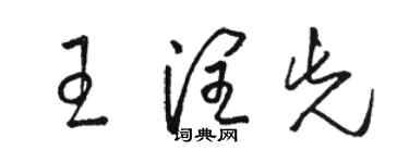 骆恒光王润先草书个性签名怎么写