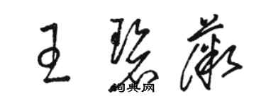 骆恒光王碧薇草书个性签名怎么写