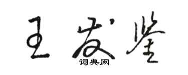 骆恒光王发鉴草书个性签名怎么写