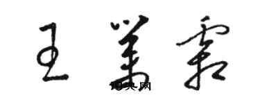骆恒光王业霜草书个性签名怎么写