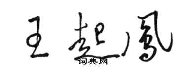 骆恒光王起凤草书个性签名怎么写
