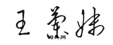 骆恒光王兰妹草书个性签名怎么写