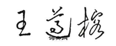 骆恒光王遵榕草书个性签名怎么写