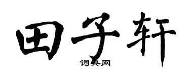 翁闿运田子轩楷书个性签名怎么写