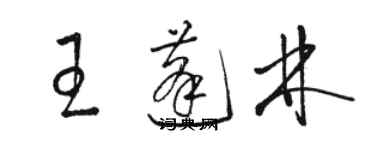 骆恒光王蓬林草书个性签名怎么写