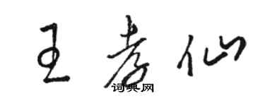 骆恒光王孝仙草书个性签名怎么写