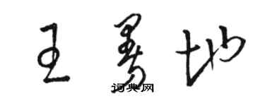 骆恒光王曼地草书个性签名怎么写