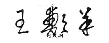 骆恒光王郑羊草书个性签名怎么写