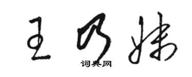 骆恒光王乃妹草书个性签名怎么写