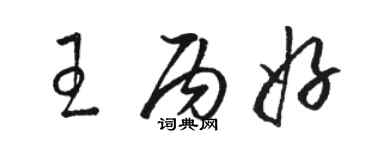 骆恒光王丙好草书个性签名怎么写