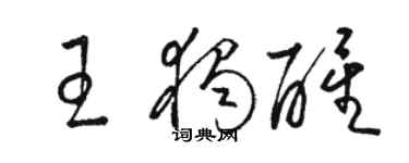 骆恒光王独醒草书个性签名怎么写