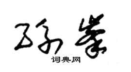 朱锡荣孙峰草书个性签名怎么写