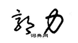 朱锡荣郭力草书个性签名怎么写