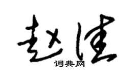 朱锡荣赵佳草书个性签名怎么写