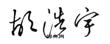 骆恒光胡浩宇草书个性签名怎么写