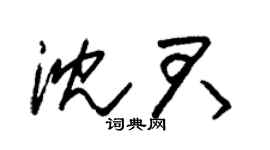 朱锡荣沈君草书个性签名怎么写