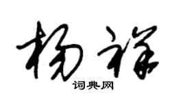 朱锡荣杨祥草书个性签名怎么写