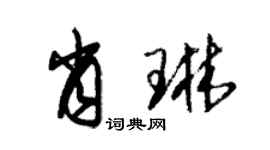 朱锡荣肖琳草书个性签名怎么写