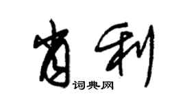朱锡荣肖利草书个性签名怎么写
