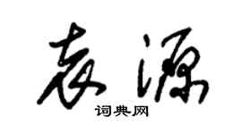 朱锡荣袁源草书个性签名怎么写