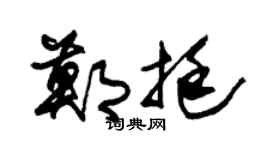 朱锡荣郑挺草书个性签名怎么写