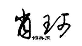 朱锡荣肖珂草书个性签名怎么写