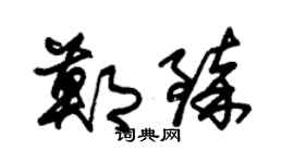 朱锡荣郑臻草书个性签名怎么写