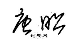 朱锡荣唐昭草书个性签名怎么写
