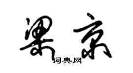 朱锡荣梁京草书个性签名怎么写
