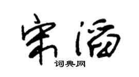 朱锡荣宋滔草书个性签名怎么写