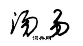 朱锡荣汤易草书个性签名怎么写