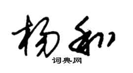 朱锡荣杨和草书个性签名怎么写