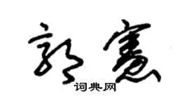 朱锡荣郭宪草书个性签名怎么写