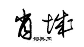 朱锡荣肖城草书个性签名怎么写