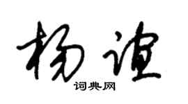朱锡荣杨谊草书个性签名怎么写