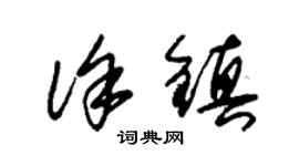 朱锡荣徐镇草书个性签名怎么写